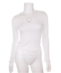 Bobon21 | レース襟ハートトップス(シャツ/ブラウス)