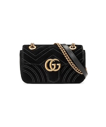 GUCCI | Gucci - Ggマーモントベルベットショルダーバッグ ミニ - women - ベルベット/metal/シルク - ワンサイズ(ショルダーバッグ)