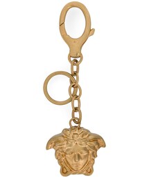 【Versace 】メデューサ　メダル型キーホルダー シルバー VERSACE☆ヴェルサーチェ キーホルダー キーリング MEDUSA 顔