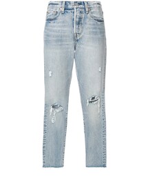 Levi's | Levi's - ダメージ クロップドジーンズ - women - コットン - 27(デニムパンツ)
