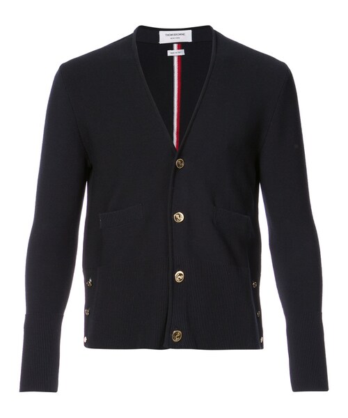 THOMBROWNE ストライプコットンカーディガン THOM BROWNE コットン カーディガン ストライプ | THE OUTNET