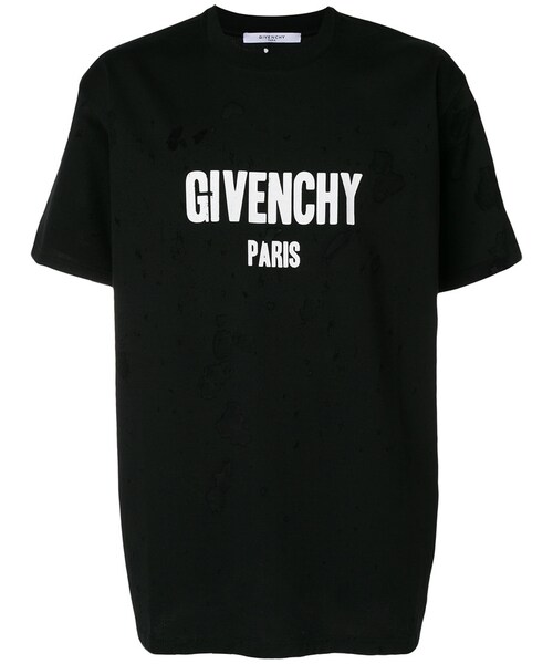 Givenchy（ジバンシイ）の「Givenchy - Paris デストロイド Tシャツ - men - コットン/ポリエステル - L（T