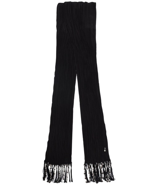 SAINT LAURENT サンローラン ストール シルク ブラック 黒 メンズ SAINT LAURENT ブラック ストール SAINT LAURENT サンローラン