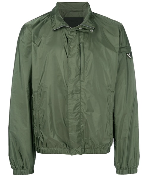 PRADA(プラダ)の「Prada - ファンネルネック ジャケット - men - ポリアミド - 56(ブルゾン・メンズ・グリーン・56)」の1枚目の写真