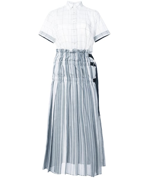 sacai ワンピース Sacai（サカイ）の「Sacai - pleated two part dress