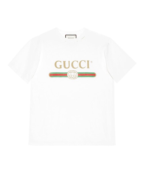 Gucci グッチ の Gucci グッチ ロゴ コットン Tシャツ Women コットン Xs Tシャツ カットソー Wear