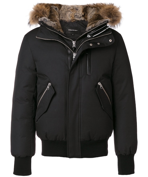 Mackage(マッカージュ)の「Mackage - フード付き ダウンジャケット - men - コットン/ナイロン/ポリエステル/Raccoon Dogウールアクリルスパンデックスラビットファー - 44(ダウンジャケット/コート・メンズ・ブラック・44)」の1枚目の写真