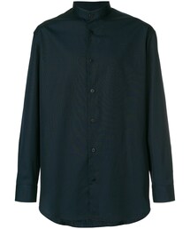ISSEY MIYAKE グリーン バンドカラーシャツ Homme Plissé Issey Miyake バンドカラー シャツ | グリーン