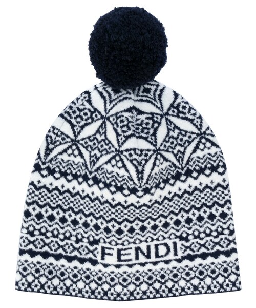 FENDI（フェンディ）の「Fendi - ポンポン ニット帽 - women - ウール