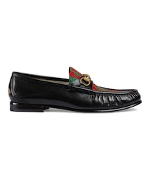 GUCCI | Gucci - レザー＆ツイード ローファー - men - カーフレザー - 6.5(モカシン/デッキシューズ)