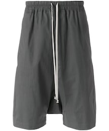 【美品】Rick Owens サルエルハーフパンツ グレー イタリア製ウール混 RICK OWENS リックオウエンス ハーフパンツ ショートパンツ