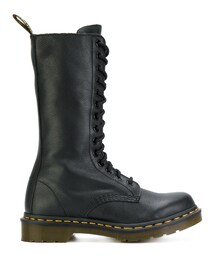Dr. Martens | Dr. Martens - レースアップ ブーツ - women - コットン/レザー/rubber - 37(ブーツ)