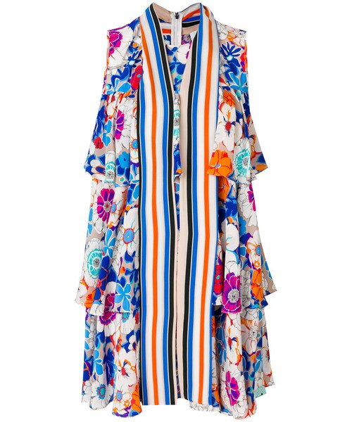 MSGM（エムエスジーエム）の「MSGM - フローラル ボウタイ ミニドレス 