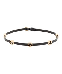 FENDI ブラックレザーブレスレット　チョーカー　ネックレス FENDI（フェンディ）の「Fendi - エフ イズ フェンディ チョーカー