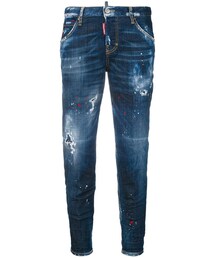 DSQUARED2 | Dsquared2 - distressed hockney jeans - women - コットン/スパンデックス/ポリエステル - 38(デニムパンツ)