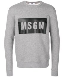 MSGM | MSGM - ロゴプリント スウェットシャツ - men - コットン/ビスコース - M(スウェット)