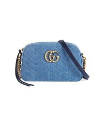 GUCCI | Gucci - Ggマーモント デニム ショルダーバッグ - women - コットン - ワンサイズ(ショルダーバッグ)