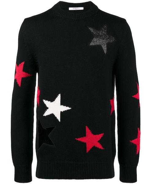 GIVENCHY ブラック スター ニットセーター GIVENCHY（ジバンシイ）の「Givenchy - カットアウト スター セーター
