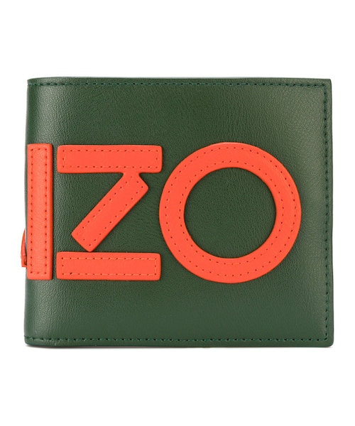 KENZO 二つ折り財布 ブラック BOKE FLOWER フラワー レザー KENZO 二