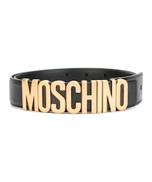 MOSCHINO | Moschino - ロゴプレート ベルト - unisex - レザー/metal - 90(ベルト)