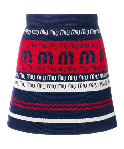 miu miu（ミュウミュウ）の「Miu Miu - ロゴ ジャガード ミニスカート