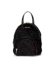 Miu Miu バックパック　リュック　ブラック MIU MIU - ミュウミュウ MIUMIU ロゴ カバン バックパック