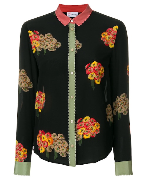 RED VALENTINO - red valentino レッドバレンチノ フローラルブラウス ブラウス VIP☆RED VALENTINO ブラウス シャツ フローラル 花柄 (RED
