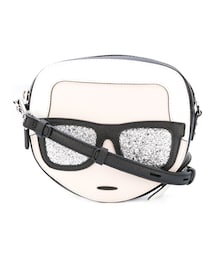 KARL LAGERFELD | Karl Lagerfeld - ラウンドフェイス クロスボディバッグ - women - レザー/ポリエステル/コットン/PVC - ワンサイズ(ショルダーバッグ)