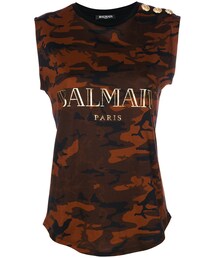 BALMAIN | Balmain - カモフラージュ タンクトップ - women - コットン - 34(タンクトップ)