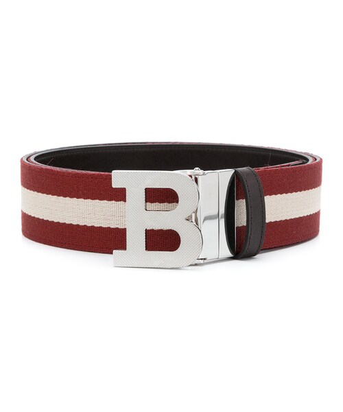 BALLY（バリー）の「Bally - Bバックル ベルト - men - コットン - 100
