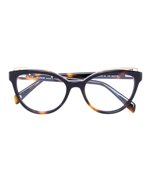 Balmain バルマン の Balmain キャットアイ 眼鏡フレーム Women アセテート Metal 54 メガネ Wear