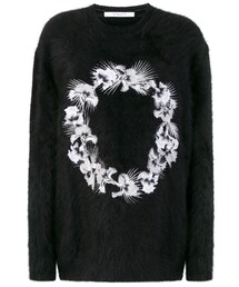 GIVENCHY | Givenchy - フローラル ファジーセーター - women - アクリル/ポリアミド/ポリエステル/スパンデックスアンゴラウール - M(ニット/セーター)