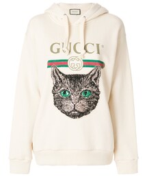 GUCCI - 再値下げ！GUCCI ミスティックキャット プリント スウェットシャツ GUCCI - 再値下げ！GUCCI ミスティックキャット プリント