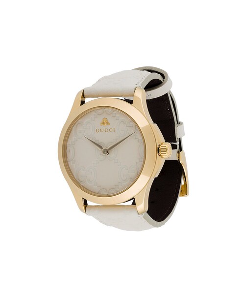 Gucci（グッチ）の「Gucci - G-タイムレス 腕時計 - women - レザー/stainless steel - ワンサイズ（アナログ腕時計）」 - WEAR