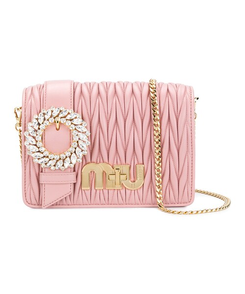 Miu Miu ミュウミュウ の Miu Miu マイミュウ ショルダーバッグ Women レザー ワンサイズ ショルダーバッグ Wear