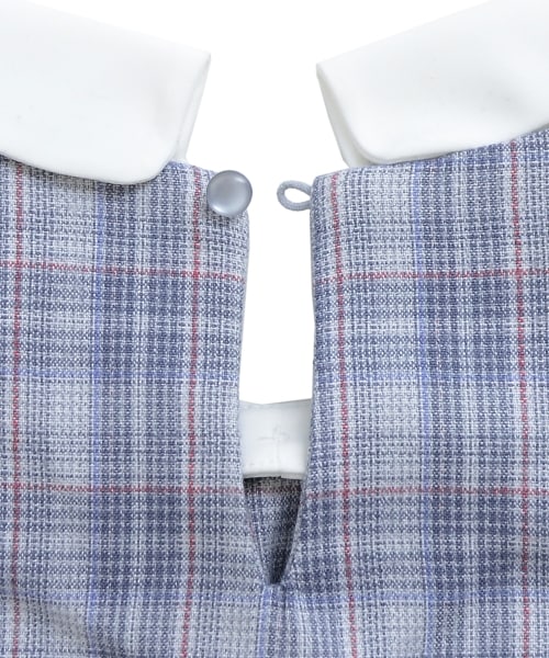 MAJESTIC LEGON(マジェスティックレゴン)の「フェミニンチェック襟付きブラウス(トップス・レディース・グレー柄/ベージュ柄/ブラック柄・M)」の9枚目の写真