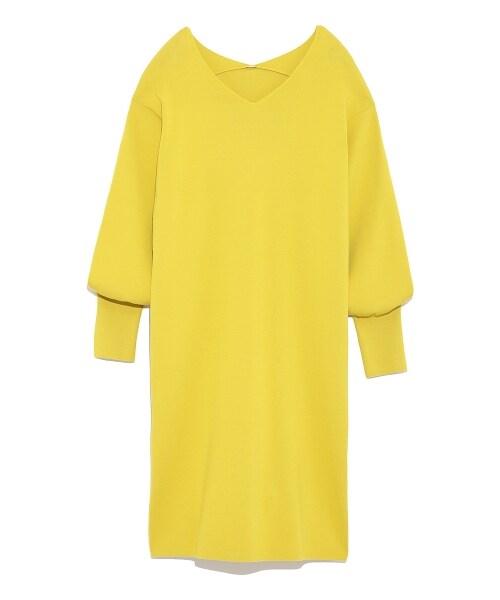 Mila Owen ミラオーウェン の Vネックパフスリーブニットワンピース ワンピース ドレス Wear