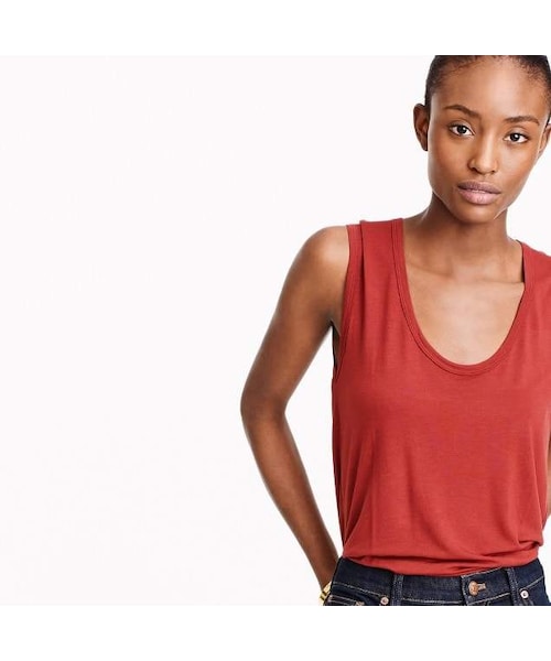 J.CREW(ジェイクルー)の「Drapey tank top(タンクトップ・レディース・Black/White/Red/Beige/Gold/Blue/Green・Xx-small/X-small/Small/Medium/Large/X-large/Xx-large)」の10枚目の写真