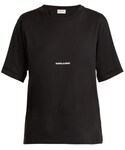 Saint Laurent | SAINT LAURENT Oversized logo-print cotton-jersey T-shirt(T Shirts)