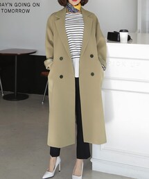 DHOLIC | バックスリットダブルボタンコート(ダウンジャケット/コート)