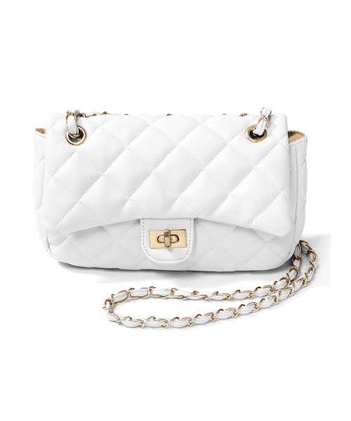 GRL（グレイル）の「キルティングチェーンバッグ（ショルダーバッグ・レディース・ブラック/ホワイト・F）」の2枚目の写真