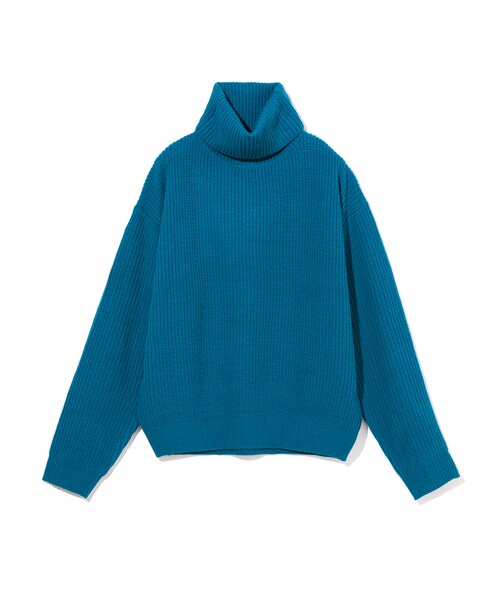 GRL（グレイル）の「タートルルーズニットトップス（ニット/セーター・レディース・ブラック/アイボリー/グリーン/ラベンダー・F）」の3枚目の写真