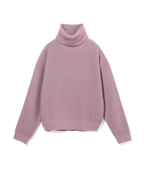 GRL（グレイル）の「タートルルーズニットトップス（ニット/セーター・レディース・ブラック/アイボリー/グリーン/ラベンダー・F）」の4枚目の写真