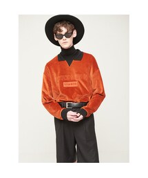 Understudyclub | NC ベロア シャツ (オレンジ)(ポロシャツ)