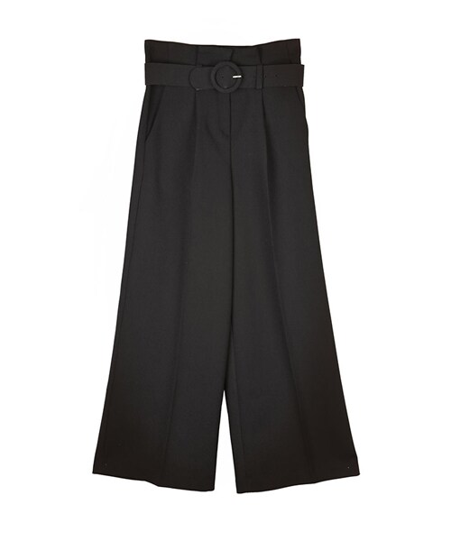 DINT（ディント）の「ローピンタックスレックスパンツ（ベルトset）（その他パンツ・レディース・Pink/Black・S/M）」の2枚目の写真