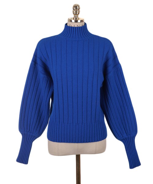 DINT（ディント）の「非アンナバルーンスリーブニットトップ（ニット/セーター・レディース・White/Other/Blue・one(44~66size)）」の3枚目の写真