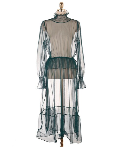 DINT（ディント）の「メリーシーツルーネットワンピース（ワンピース・レディース・Purple/Black/White/Green・one(44~66size)）」の4枚目の写真