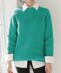 DHOLIC | ボクシーラグランスリーブニット(ニット/セーター)