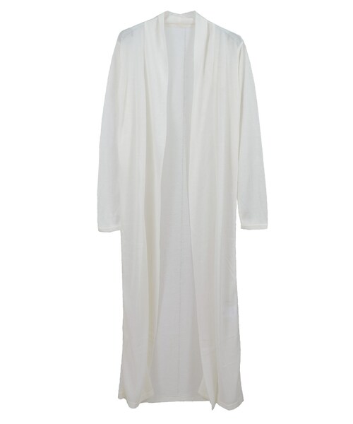 STYLEBLOCK（スタイルブロック）の「ロングドレープカーディガン（カーディガン/ボレロ・レディース・ホワイト/ライトグレー/イエロー/ピンク/ブルー/ブラック・M）」の2枚目の写真