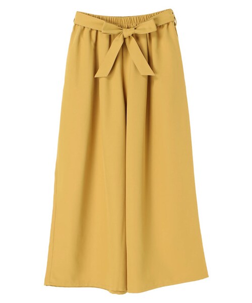 E hyphen world gallery（イーハイフンワールドギャラリー）の「・ウエストリボンボリュームワイドパンツ（パンツ・ブラック/ベージュ/イエロー/ラベンダー・F）」の13枚目の写真